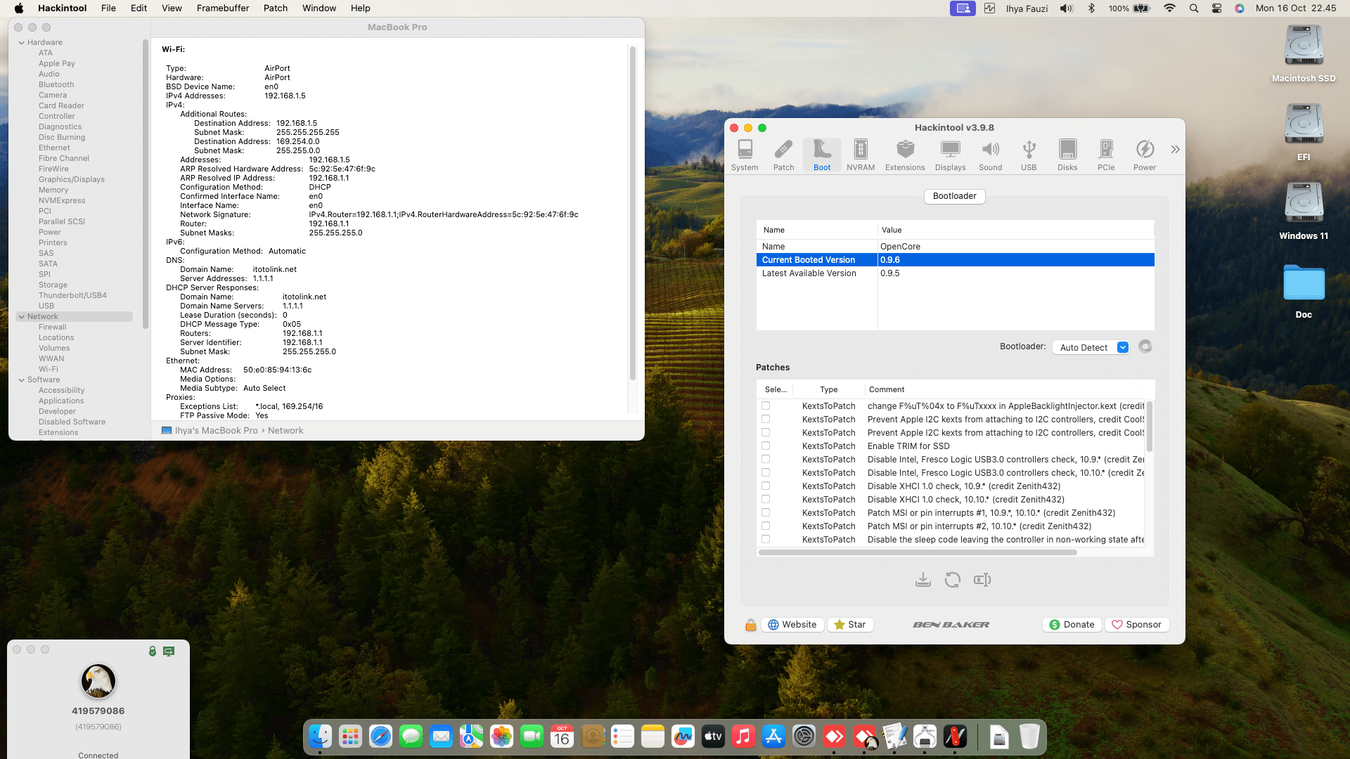 Asus VivoBook A409FJ EK552T [WhiskeyLake   Intel UHD 620 + I2C]   OpenCore 1